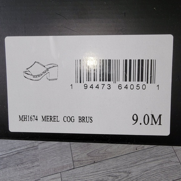 Mia Chunky Wood Bottom Open Peep Brown Casual Summer Sandals Women 9 - Picture 11 of 11